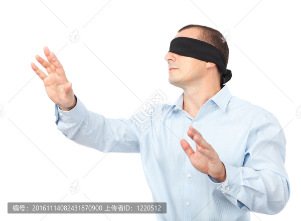 蒙著眼睛的商人