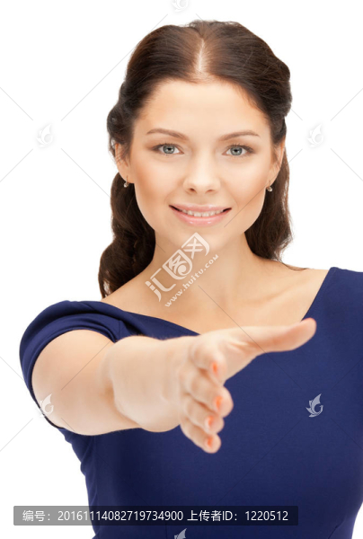 張開手準(zhǔn)備握手的女人