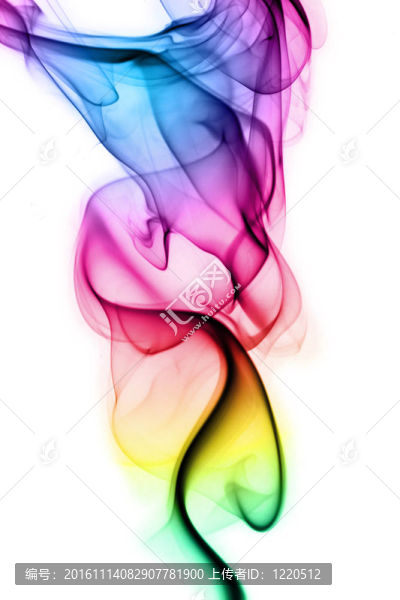 在白色背景上的煙霧