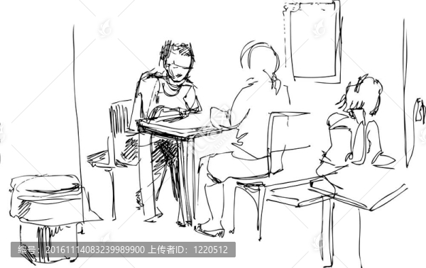 年輕人在一家咖啡館里交流