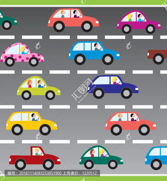道路上的汽車