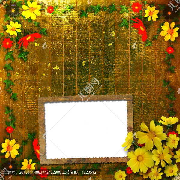 祝賀與框架和鮮花的節(jié)日