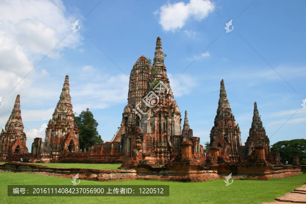泰國古代佛教寺院。
