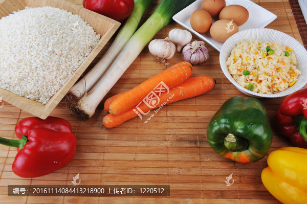 米飯和蔬菜