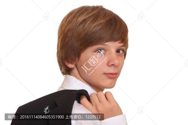 輕松的十幾歲的男孩