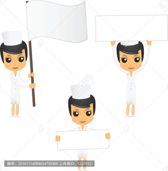 套滑稽卡通護士
