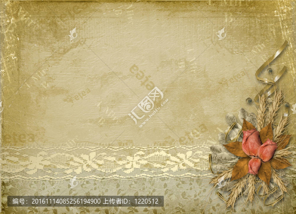 邀請或祝賀與扣眼花邊卡