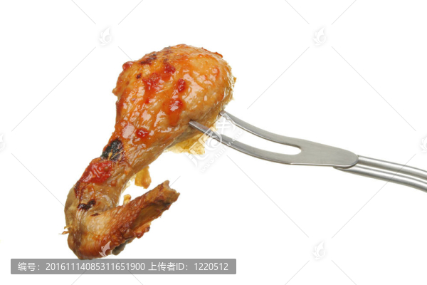 叉子上的雞腿
