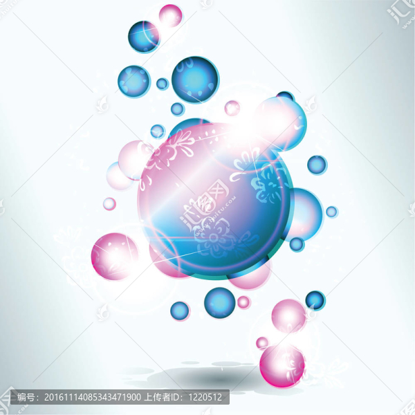 充滿氣泡的旗幟