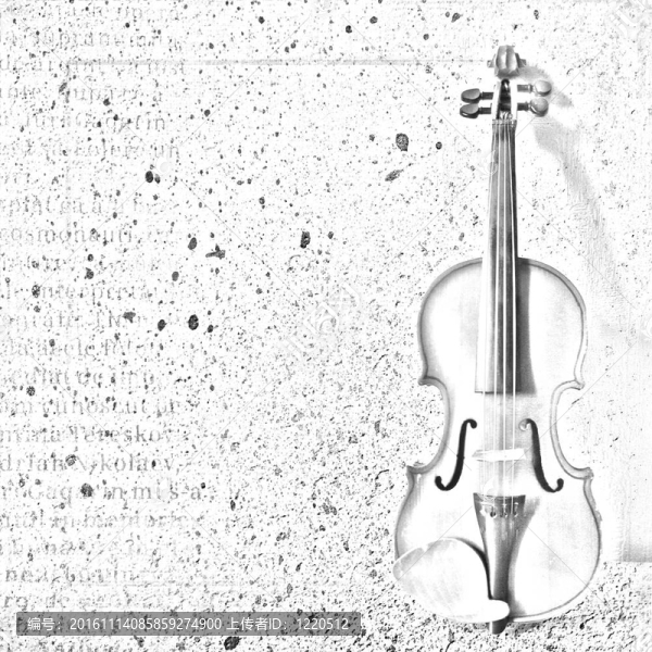 摘要背景與一個老小提琴素描