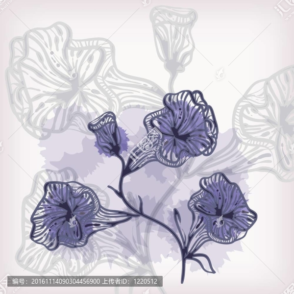 背景與抽象花