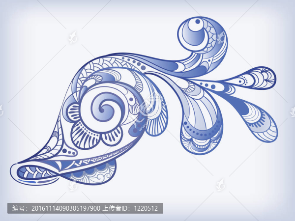 抽象藍(lán)色的魚(yú)