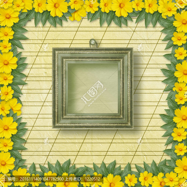 祝賀與框架和黃色花的節(jié)日
