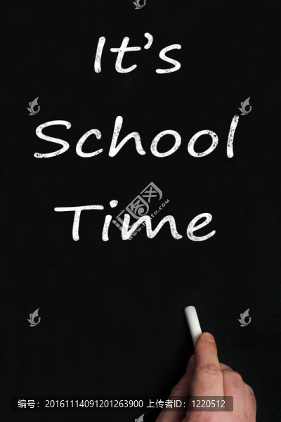 它的學(xué)校時間在黑板上