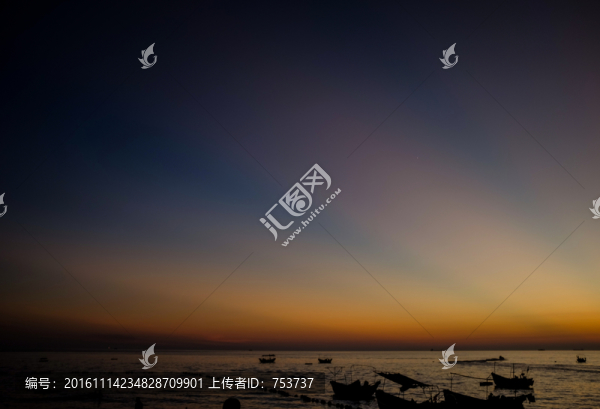 潿洲島海邊夕陽