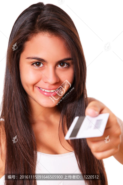 卡片顯示一個年輕的女人