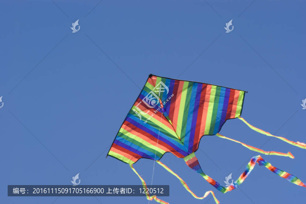彩色條紋的風(fēng)箏