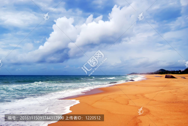 海灘天空背景圖片