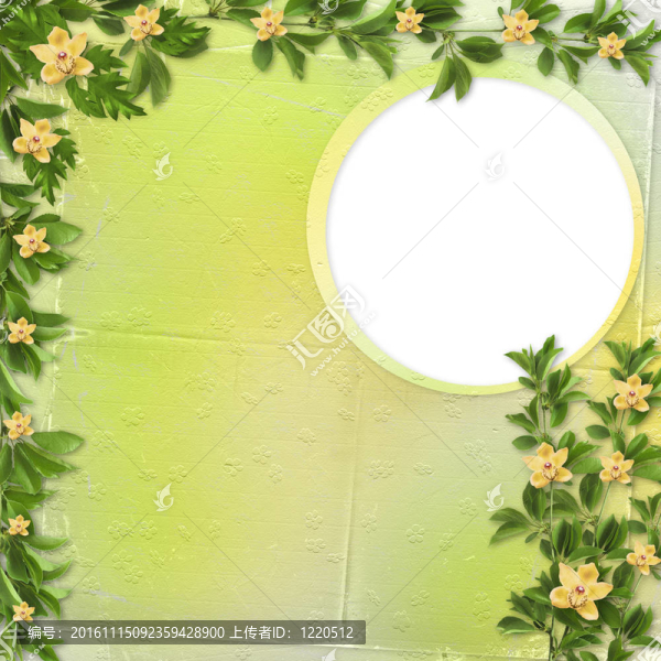 邀請或祝賀的蘭花和樹枝卡