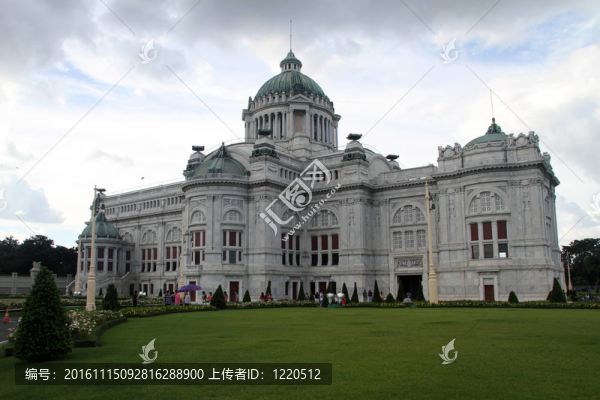 阿難samakhom宮殿寶座廳曼谷；泰國
