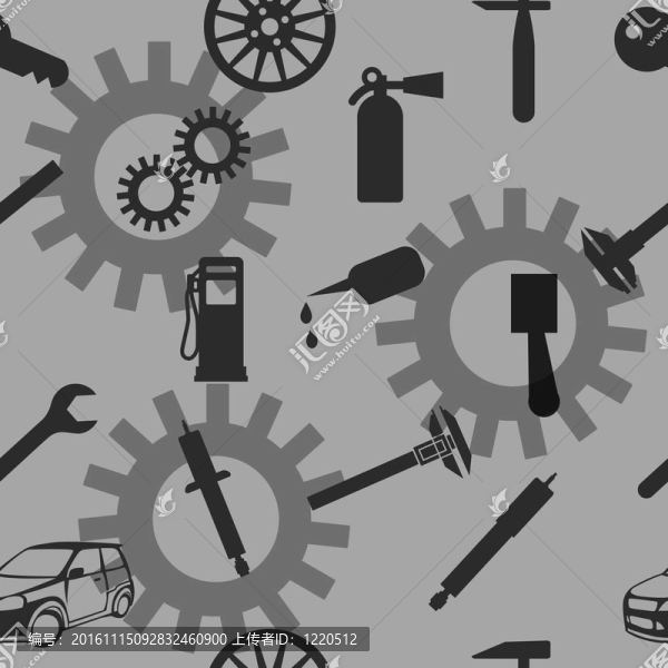 汽車維修服務圖標符號。