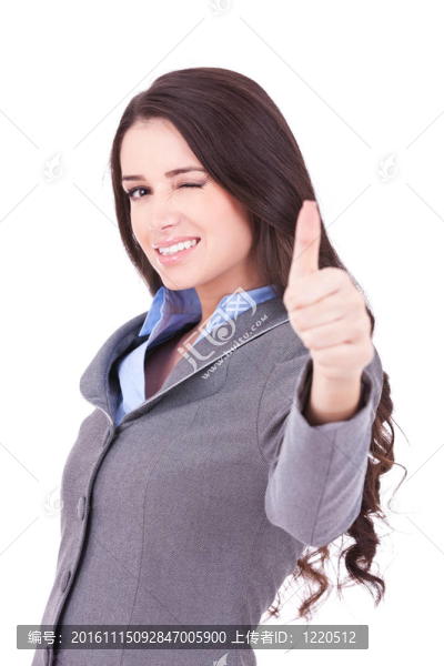 眨眼的女商人