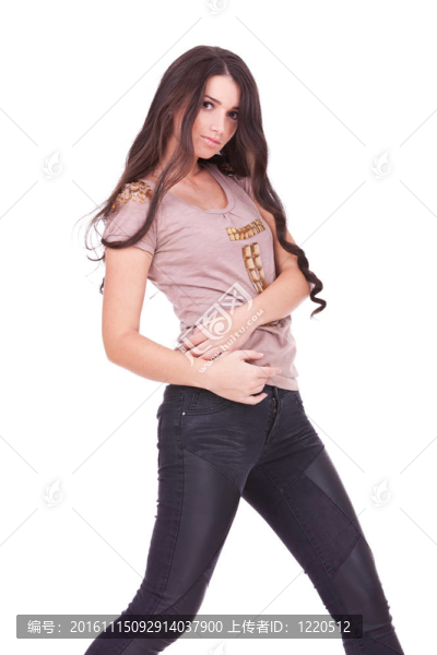 休閑女子牛仔褲免費長發(fā)