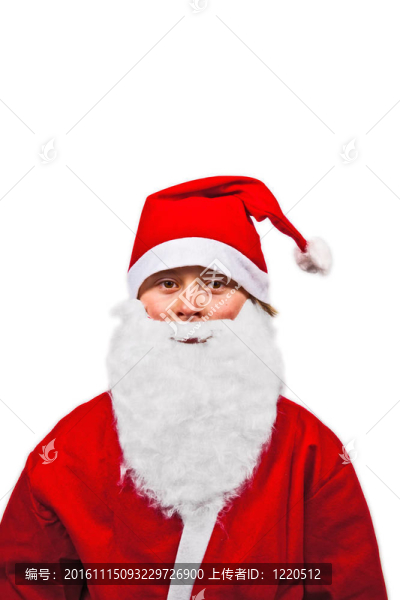 打扮成圣誕老人的男孩