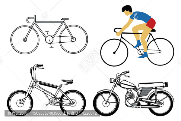 在白色背景上設(shè)置自行車