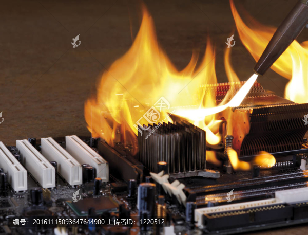 燃燒計(jì)算機(jī)主板