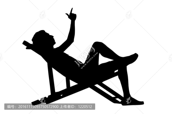 放松的人的剪影