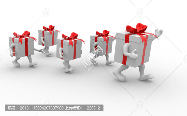 帶紅絲帶的禮品盒
