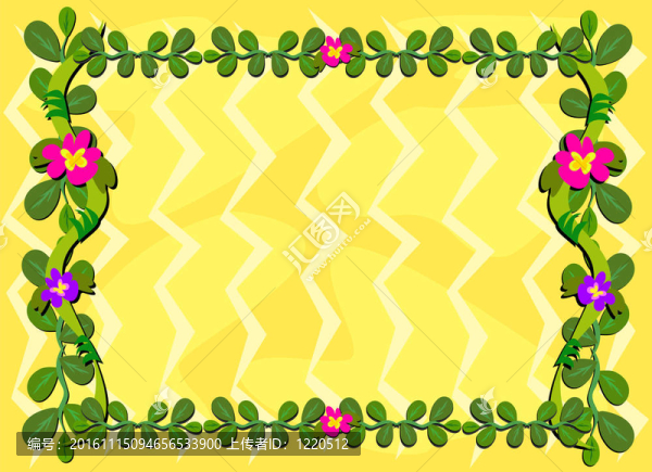 葡萄藤和Flowers的框架