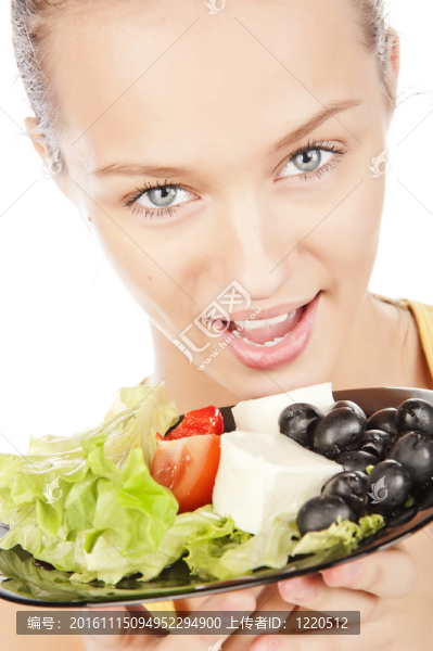 隨著年輕女孩特寫肖像