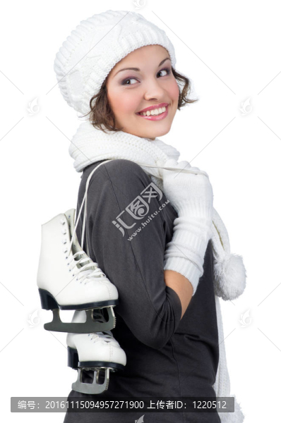 有花樣滑冰鞋的女孩