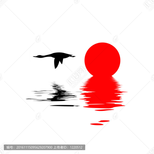 白色背景下的剪影鵝