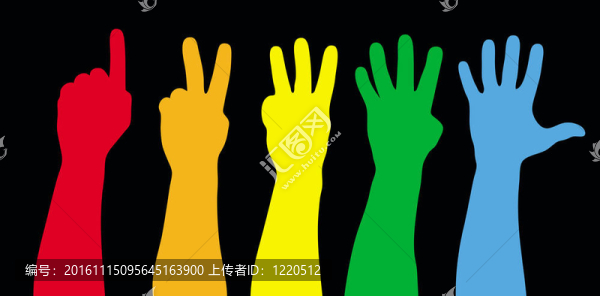 彩色手?jǐn)?shù)黑色。插畫(huà)。單獨(dú)的層。