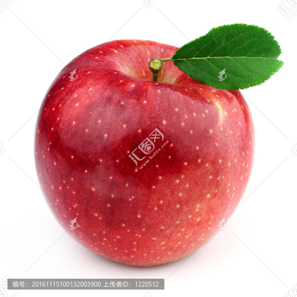 帶葉子的甜蘋果