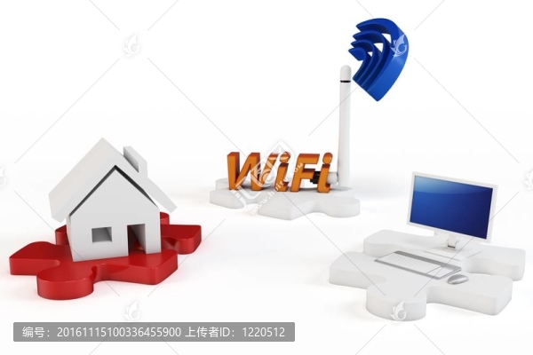 三維房WiFi計算機概念