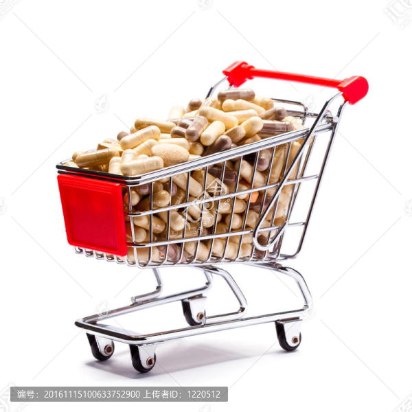 裝滿藥丸的手推車