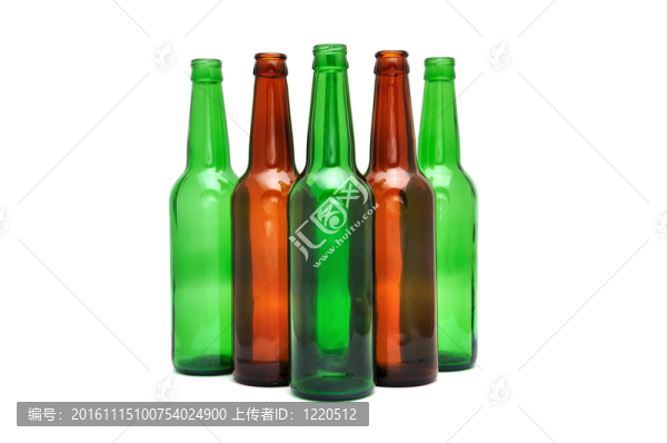 色的啤酒瓶