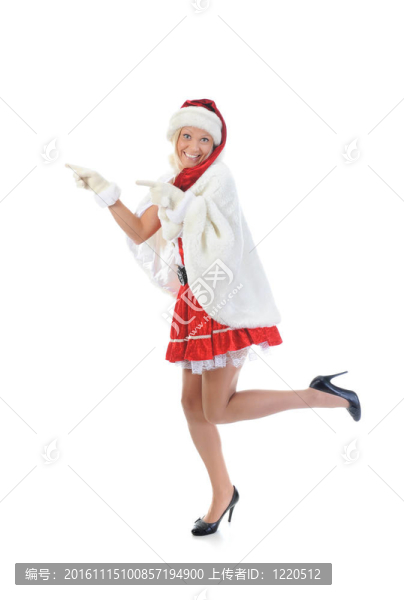 圣誕微笑的女人