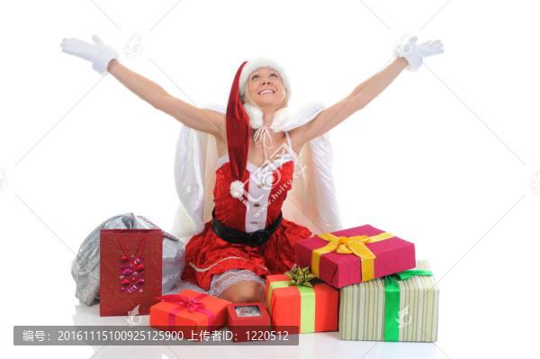圣誕微笑的女人