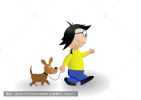 向量插圖一個小男孩