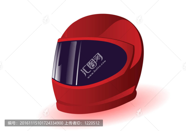 插圖一款紅色頭盔的賽車(chē)手