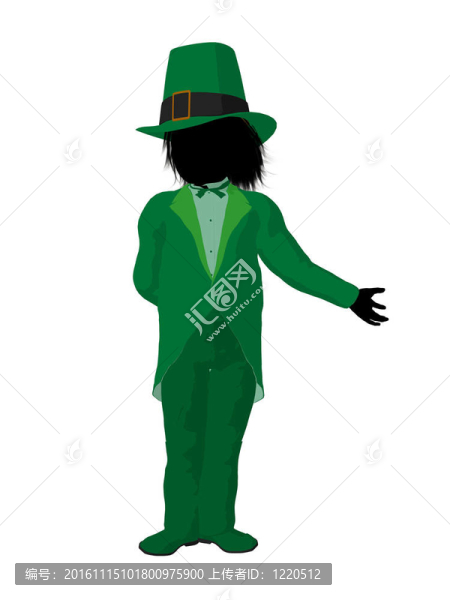 妖精男孩插圖剪影