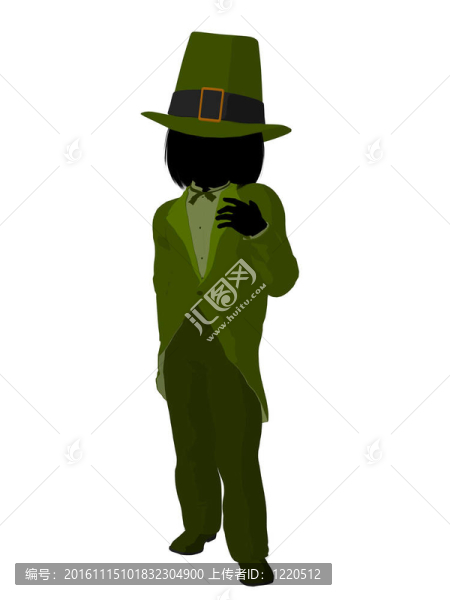 妖精女孩插畫剪影