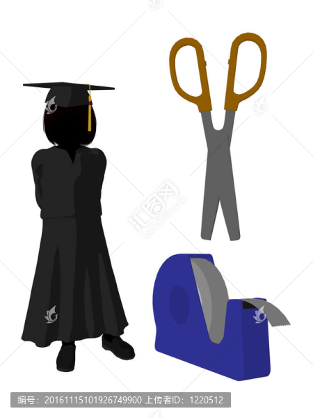 學校女孩剪影插圖