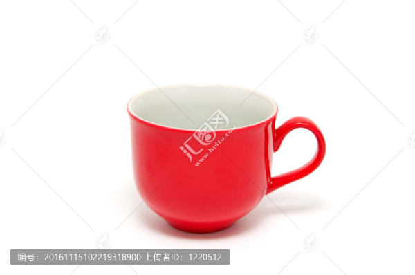 一種咖啡和茶的紅色杯