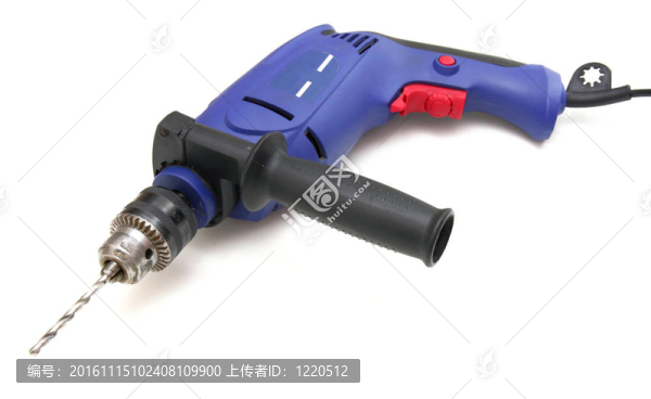 具有裁剪路徑的白色背景電鉆